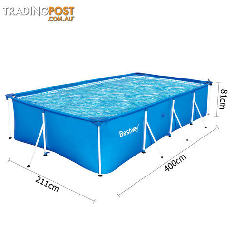 Bestway Steel Frame Above Ground Swimming Pool Blue - photo 2 of 4