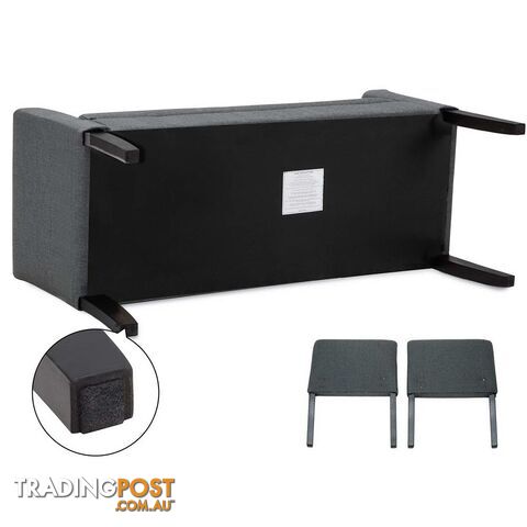 Seat Footstool Bench Stool Storage Ottoman - Grey
