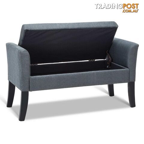 Seat Footstool Bench Stool Storage Ottoman - Grey - photo 4 of 10