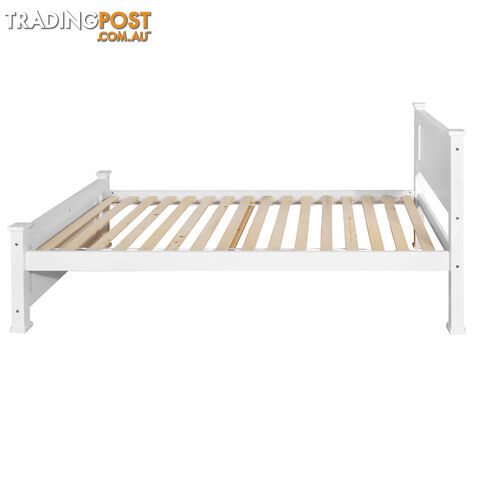 Wooden Bed Frame Pine Wood King Single White