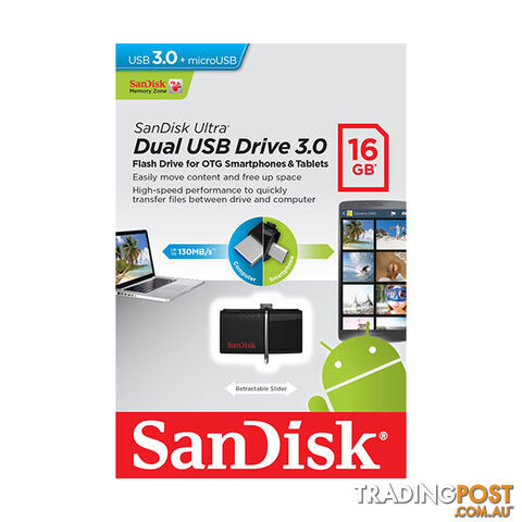 Sandisk SDDD2-016G OTG-16G Ultra Dual USB 3.0 Pen Drive - photo 5 of 6