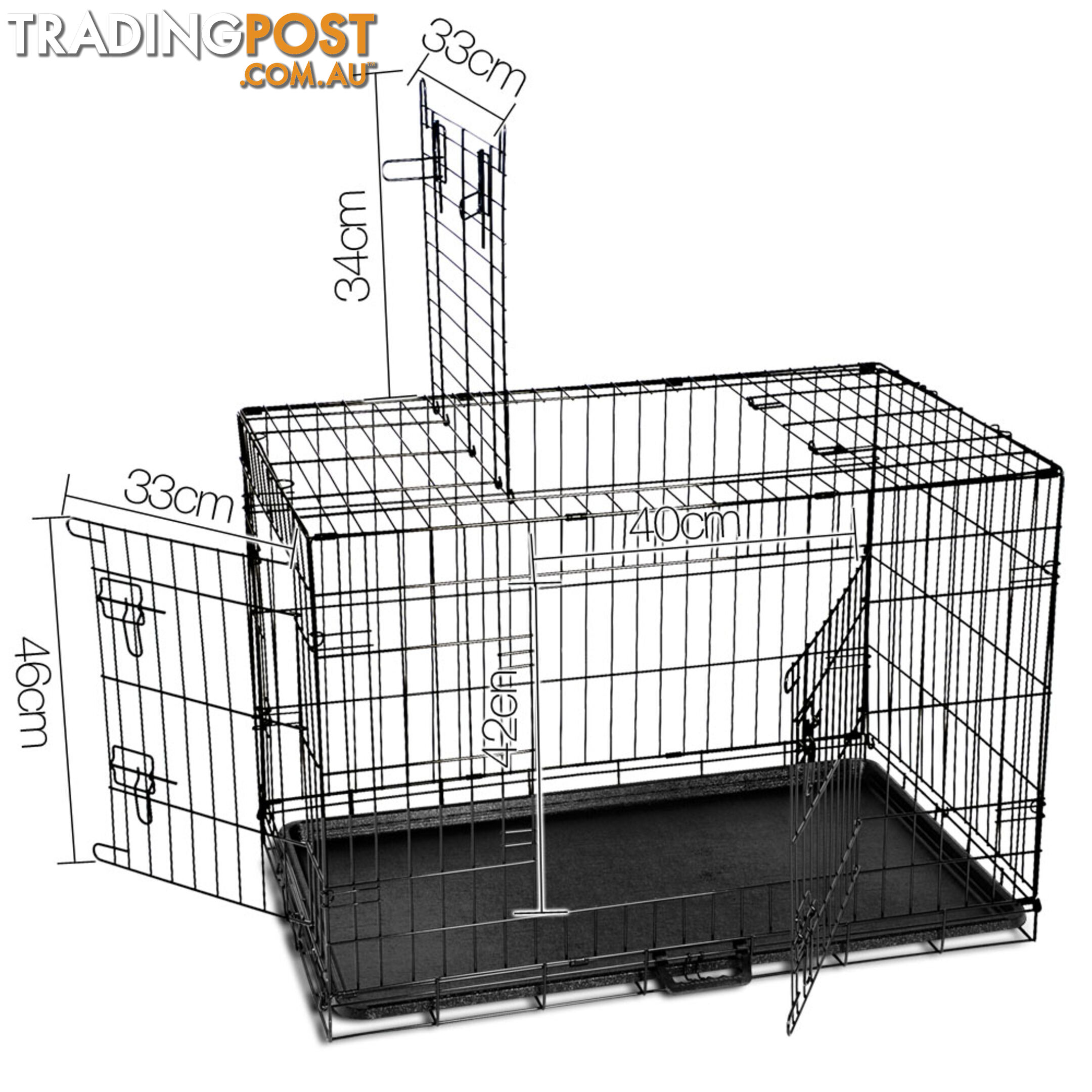 Metal Collapsible Dog Cage 36IN