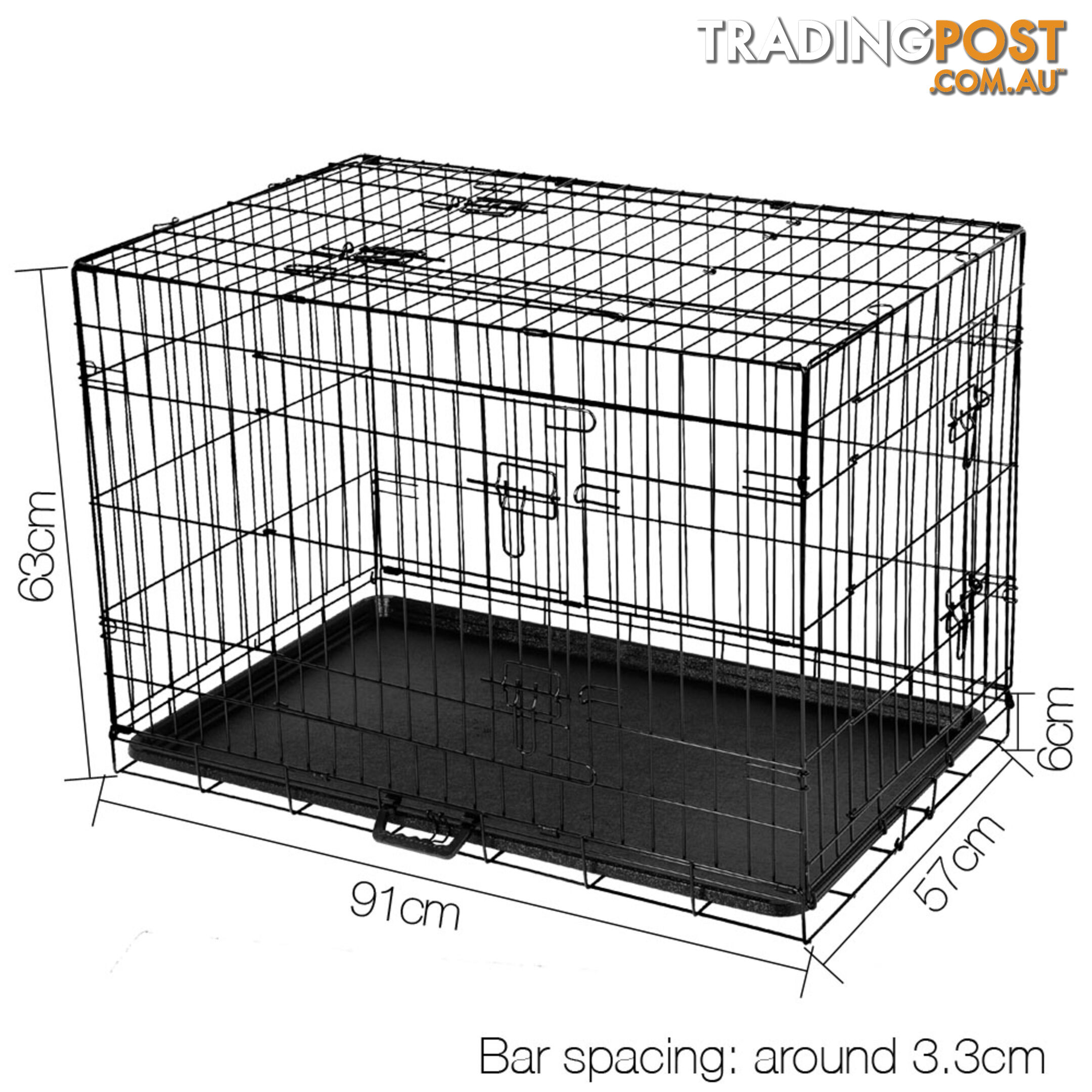 Metal Collapsible Dog Cage 36IN