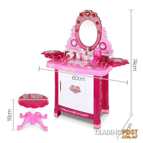 Kids Play Set Make Up Dresser 30 Piece - Pink