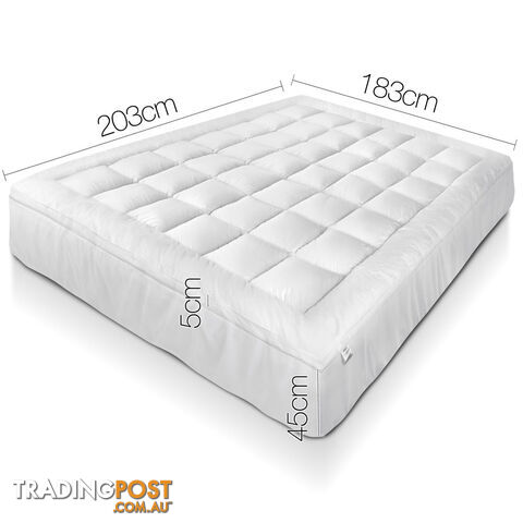 Bamboo Pillowtop Mattress Topper 5cm - King