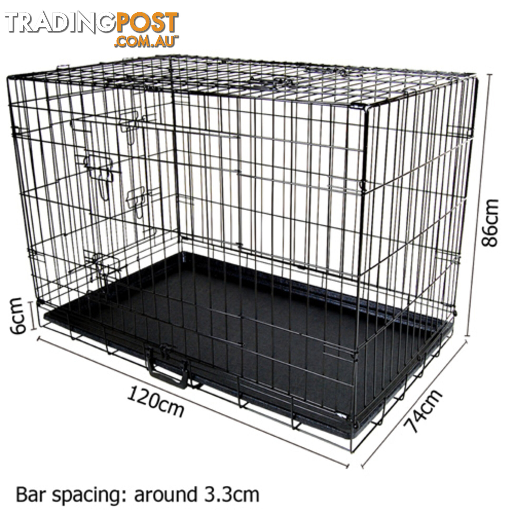 48 Inch Metal Collapsible Dog Cage