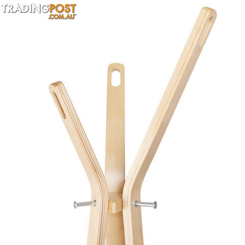 Wooden Coat Rack Clothes Stand Hanger Light Wood