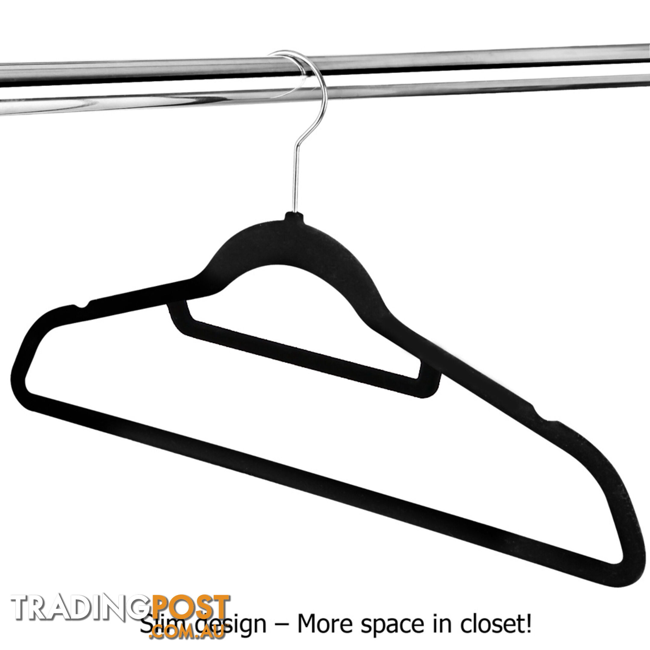 50 Pack Velvet Hangers with Tie Bar