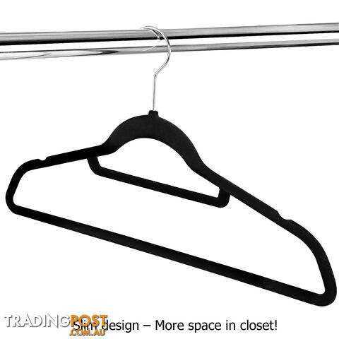 50 Pack Velvet Hangers with Tie Bar