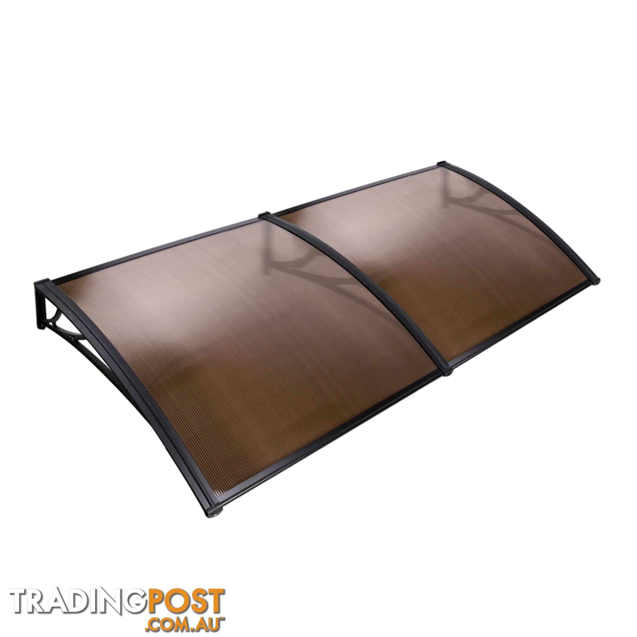 DIY Window Door Awning Cover Brown 100 x 200cm