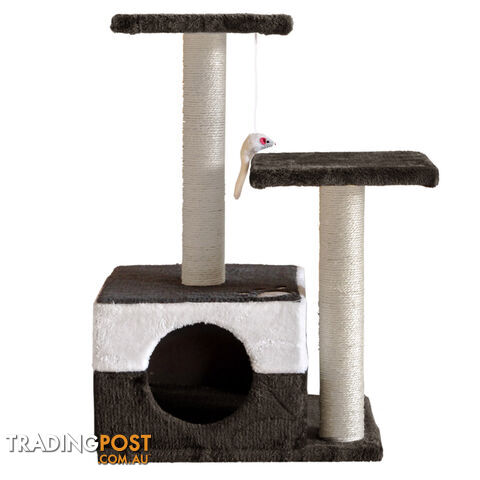 Cat Scratching Poles Post Furniture Tree 70cm White Dark Grey