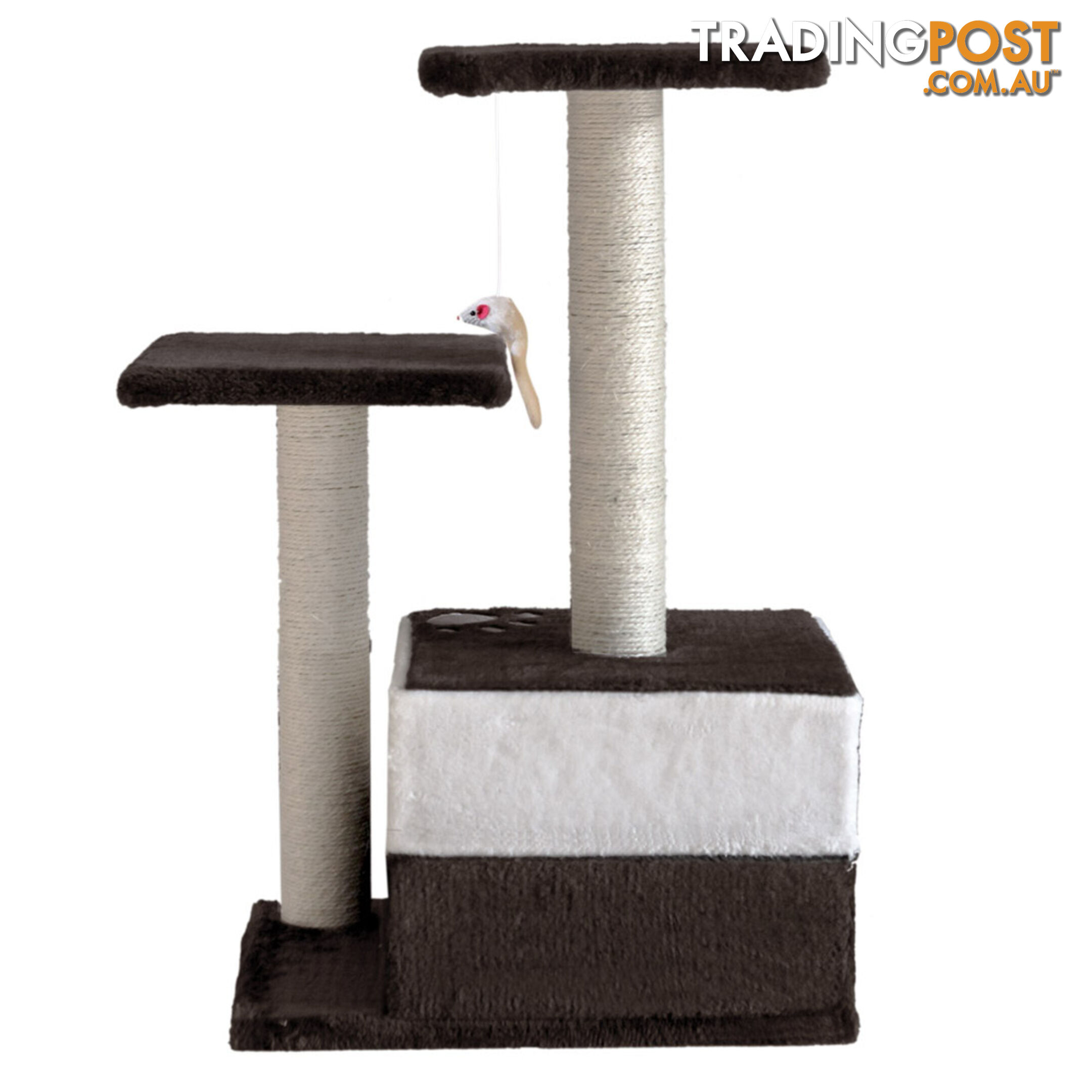 Cat Scratching Poles Post Furniture Tree 70cm White Dark Grey