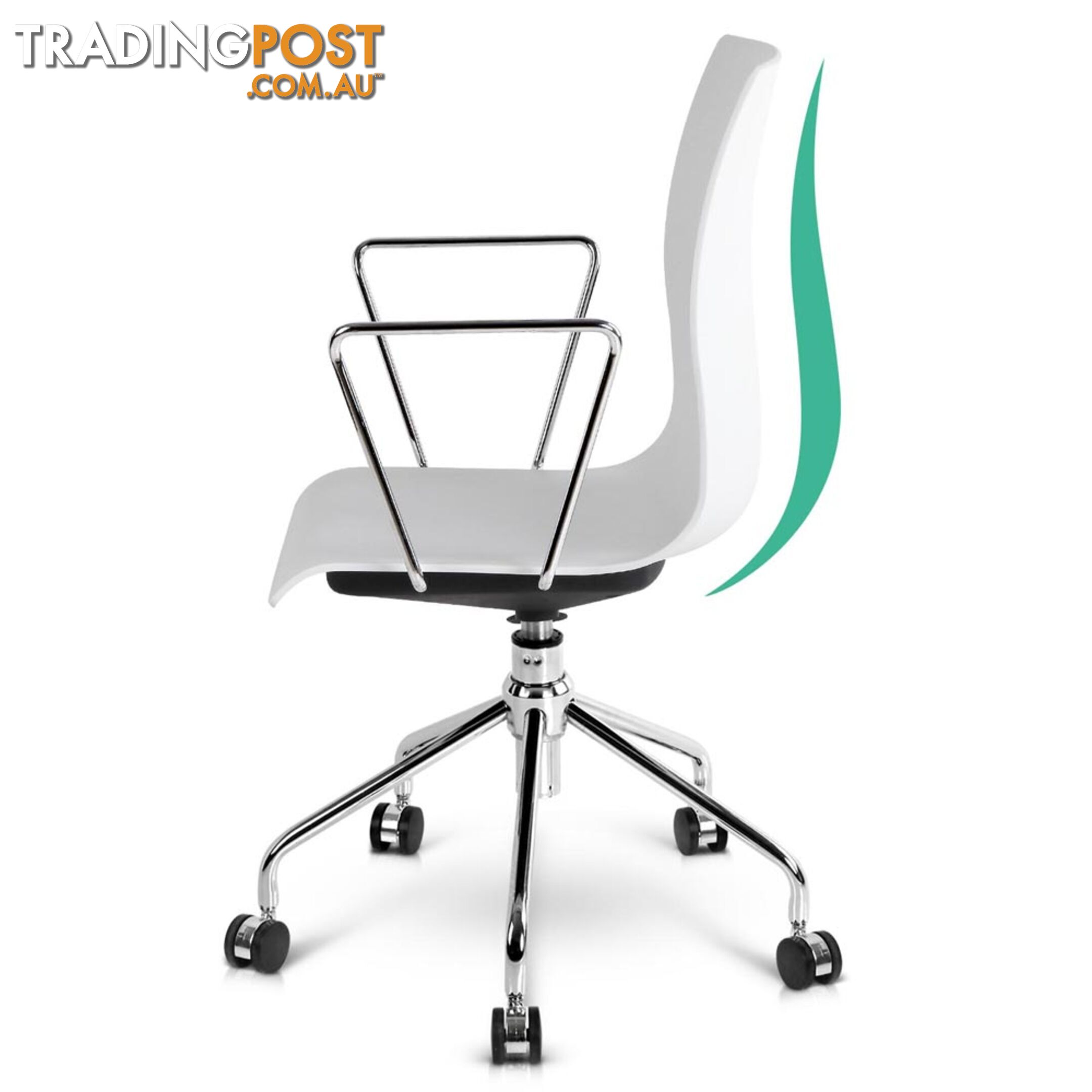 Modern Office Chair with Armrests White