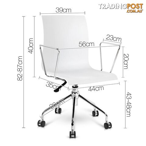 Modern Office Chair with Armrests White