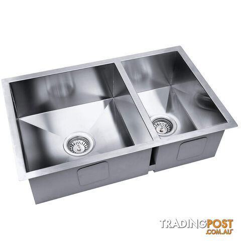 Stainless Steel Kitchen/Laundry Sink w/ Strainer Waste 715x450mm