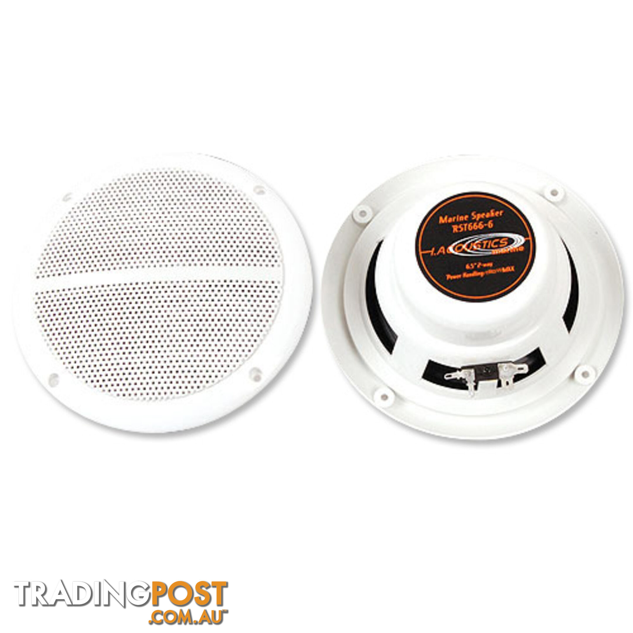 Set of 2 6.5 inch 2-Way Outdoor Boat Waterproof Marine Speaker