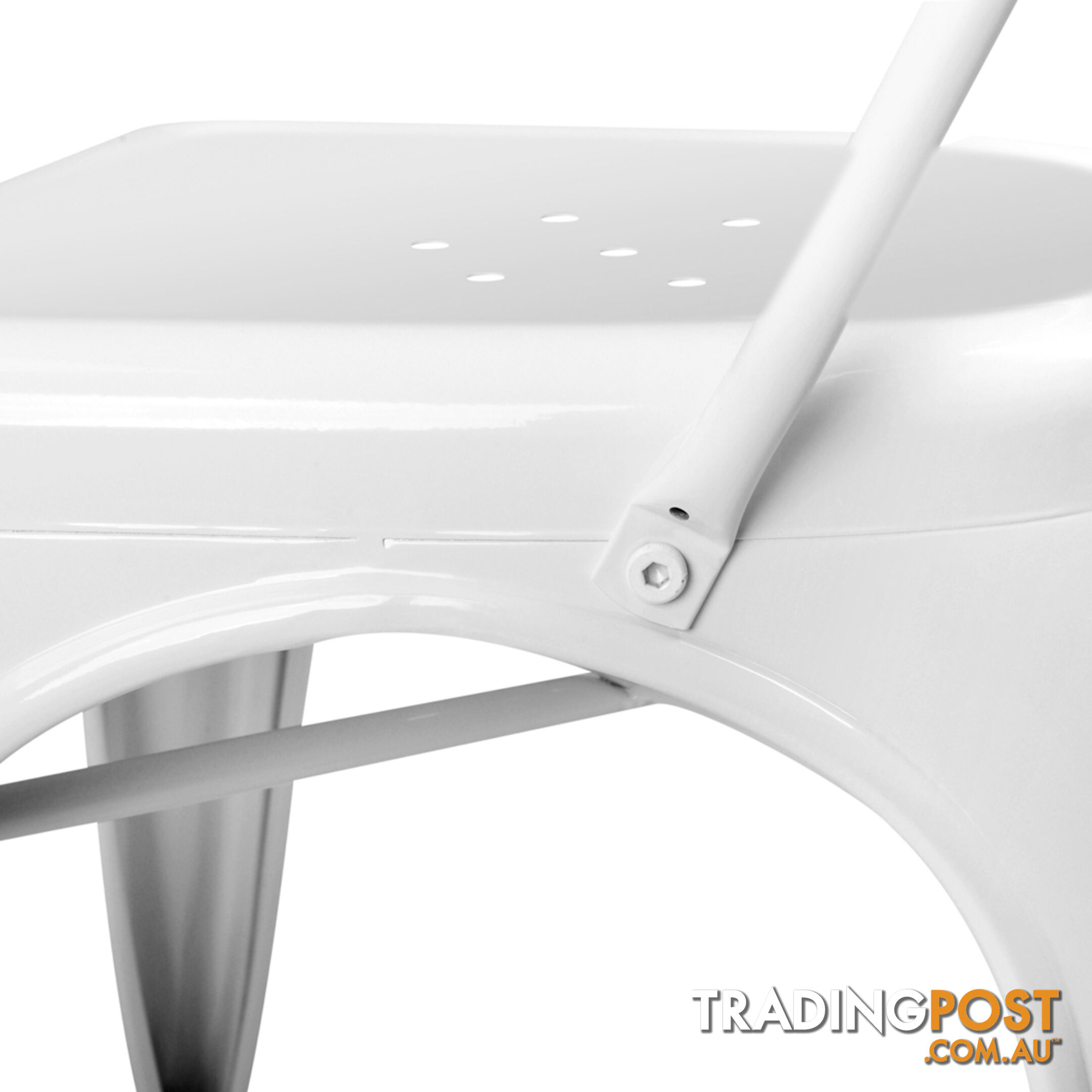 Set of 4 Replica Tolix Dining Metal Chair Gloss White