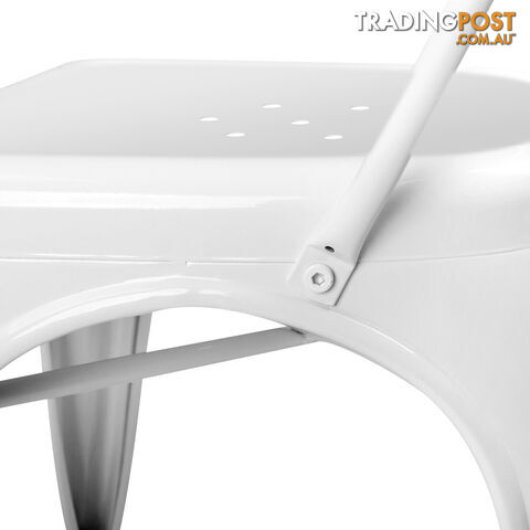 Set of 4 Replica Tolix Dining Metal Chair Gloss White
