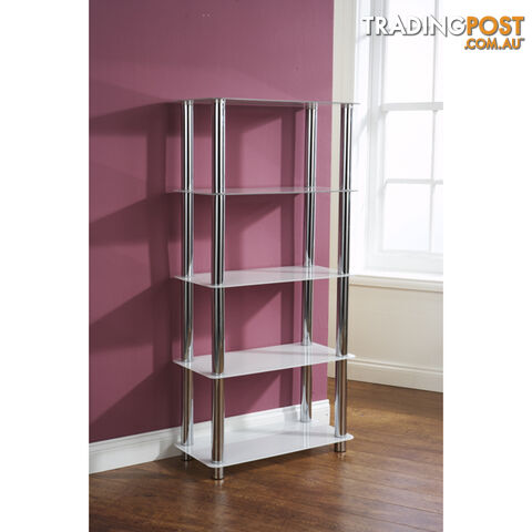 Amore 5 Tier Shelf Unit White