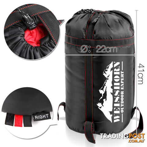 Camping Envelope Sleeping Bag Single Red Black - photo 3 of 12