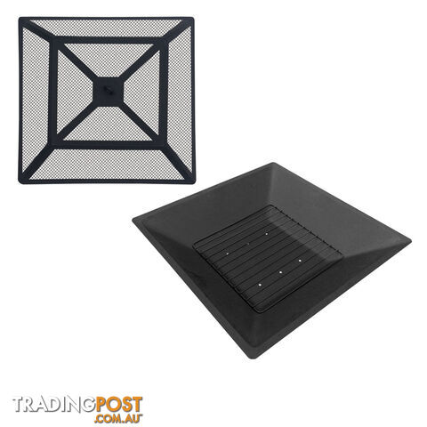 Outdoor Fire Pit BBQ Table Grill Fireplace Stone Pattern - photo 5 of 7