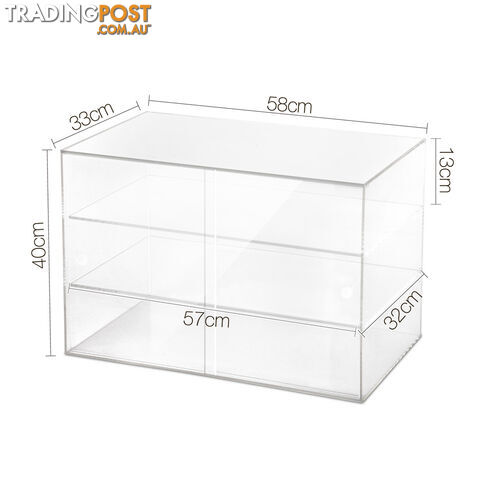 3 Tier Clear Acrylic Display Cabinet with Sliding Door - photo 2 of 5