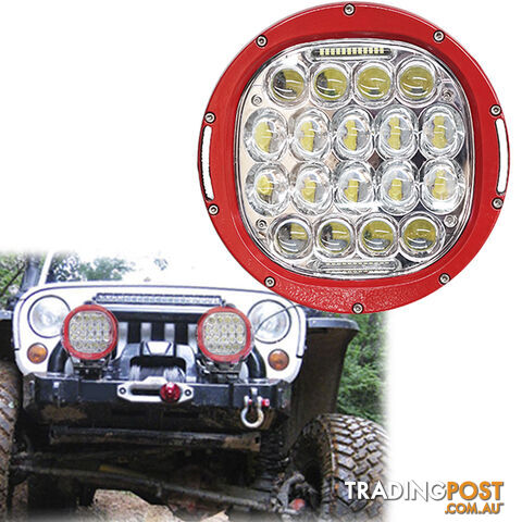 PAIR 185W CREE LED Driving Light Offroad Spotlights DRL Replace HID Bar 96W Red