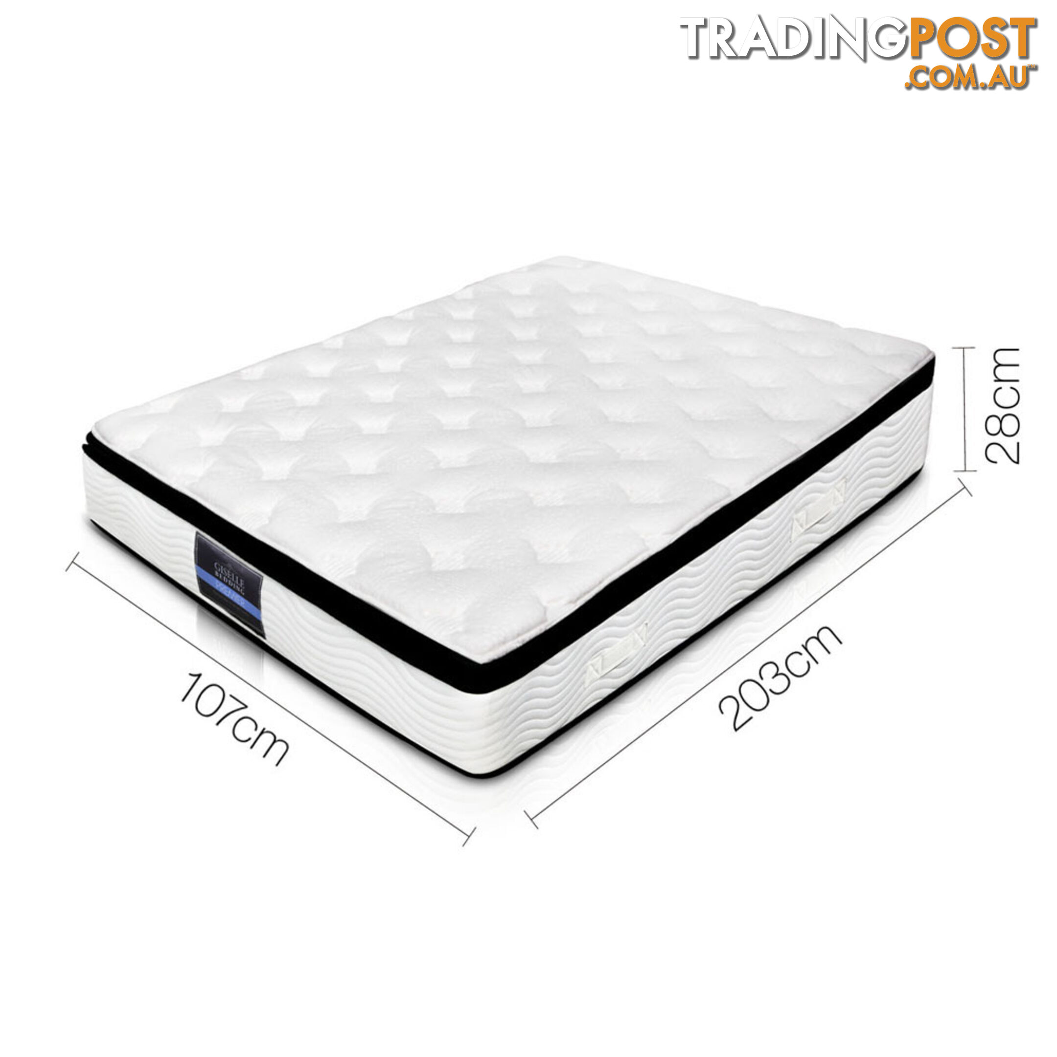 Latex Pillow Top Pocket Spring Mattress King Single