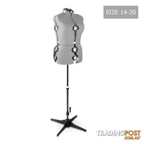 Adjustable Dressmaking Mannequin SZ14-20 - Grey