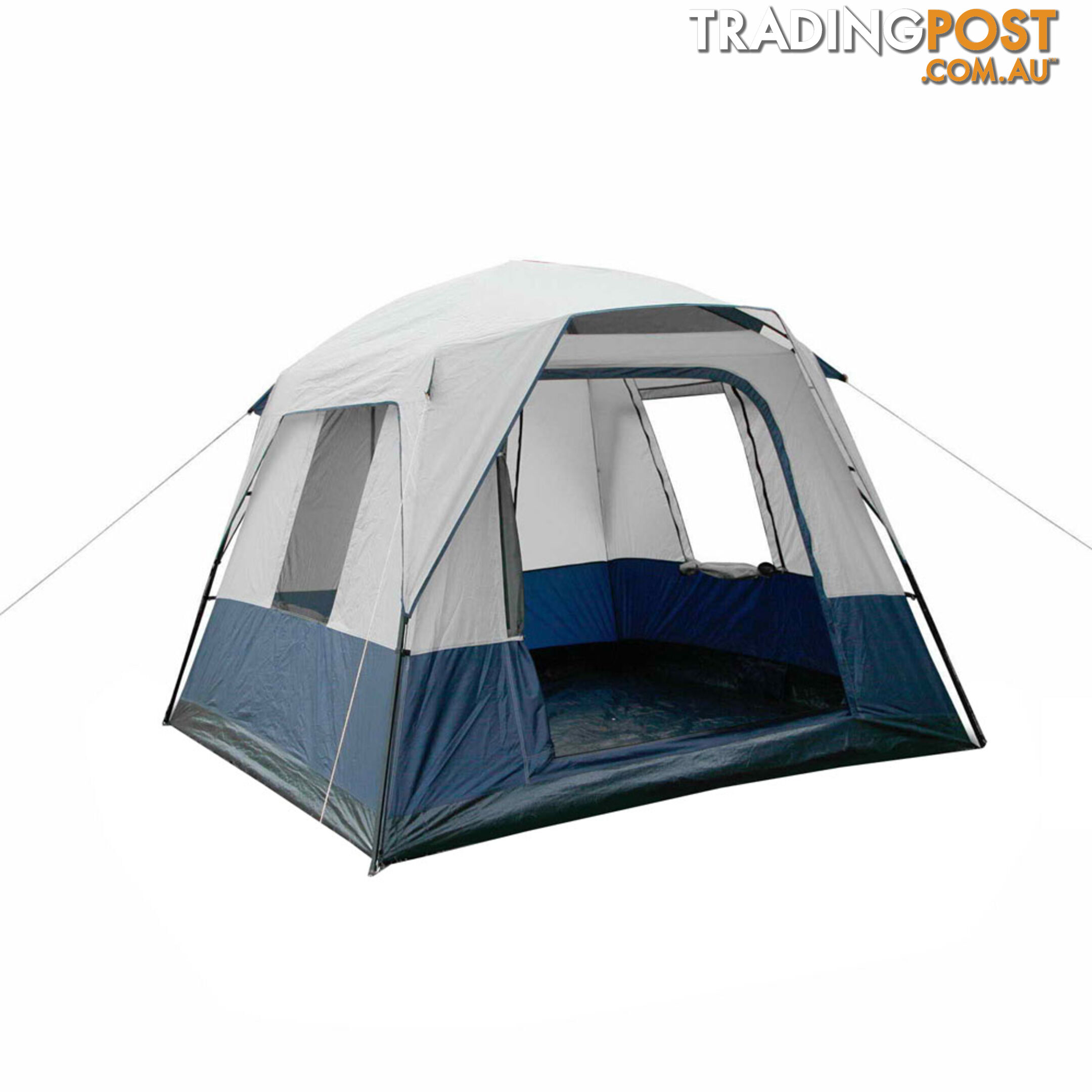 4 Person Family Camping Tent Navy Grey