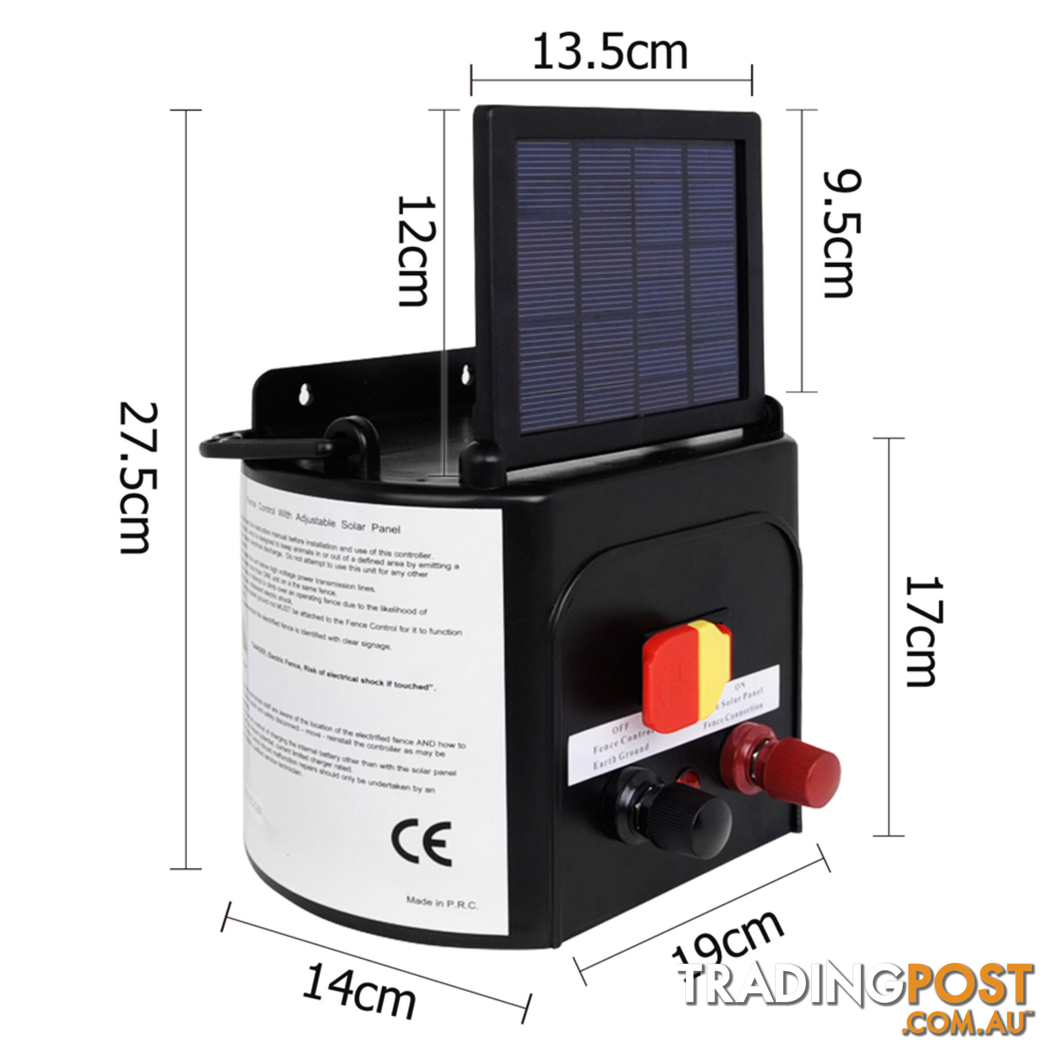 5km Solar Power Electric Fence Energiser Charger