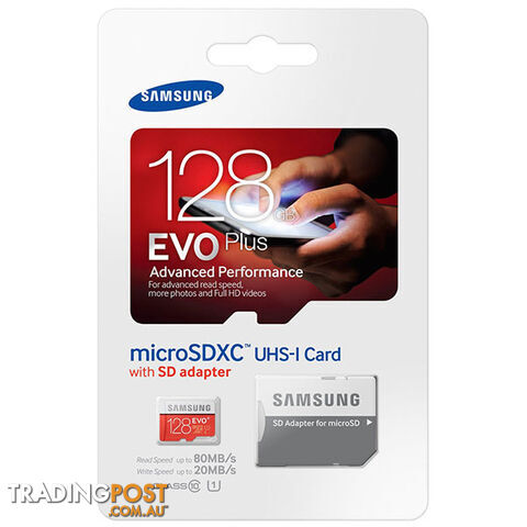 MB-MC128DA: SAMSUNG UHS-I Plus EVO CLASS 10 W ADAPTOR 80R/20W - photo 4 of 4