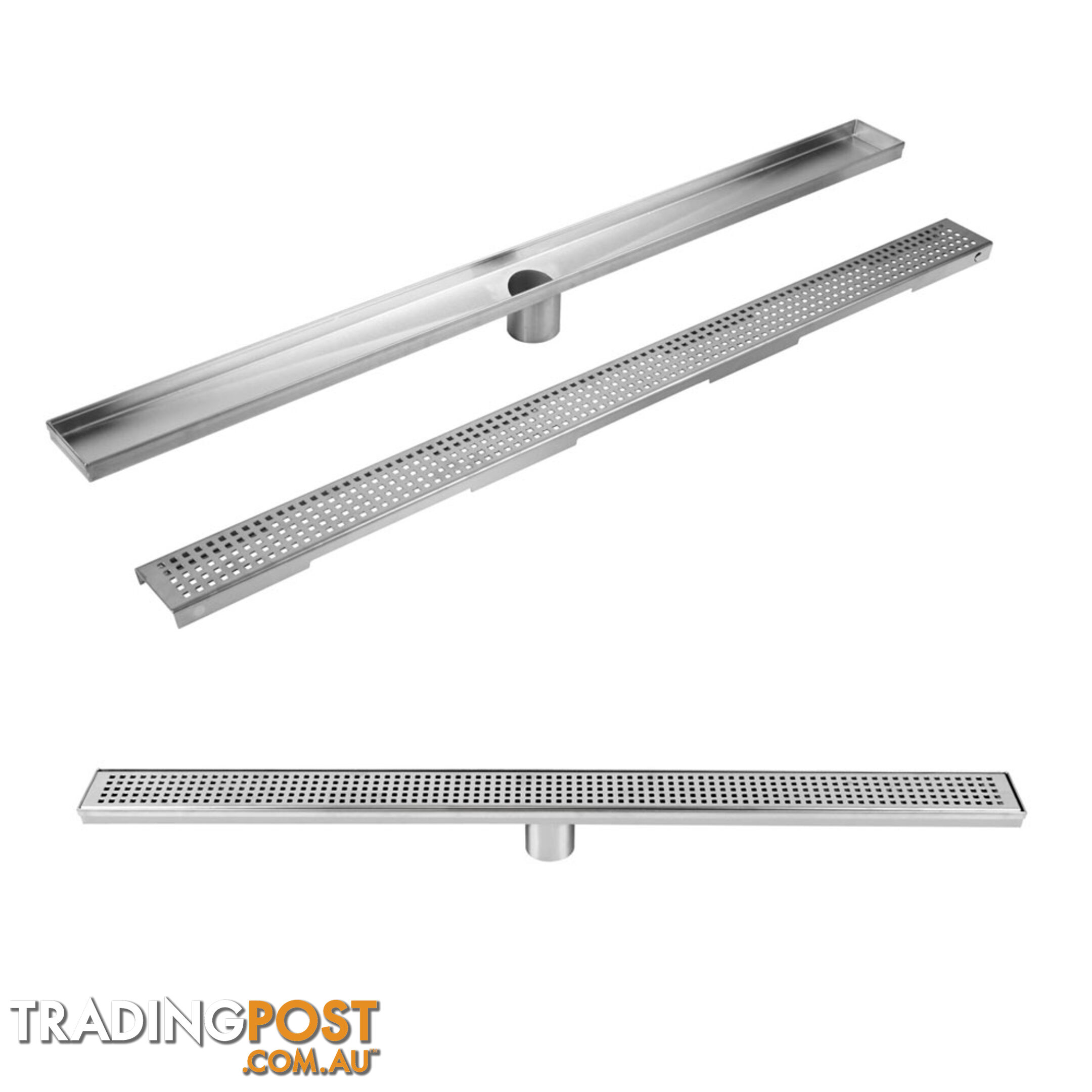 Square Stainless Steel Shower Grate Drain Floor Bathroom 1000mm