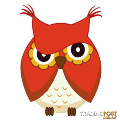 10 X Cute red owl Wall Sticker - Totally Movable