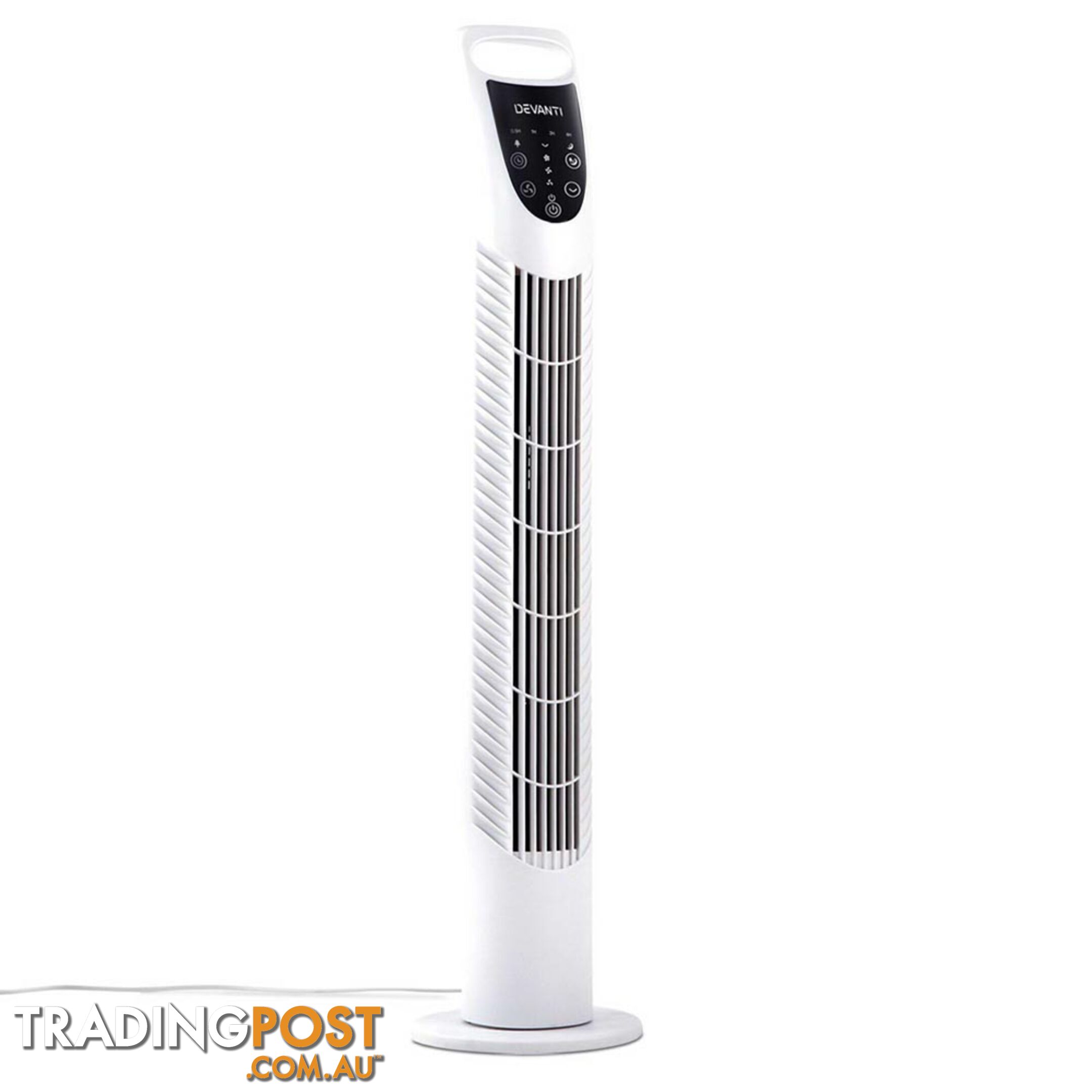 3 Speed Tower Fan  with Remote Control - White