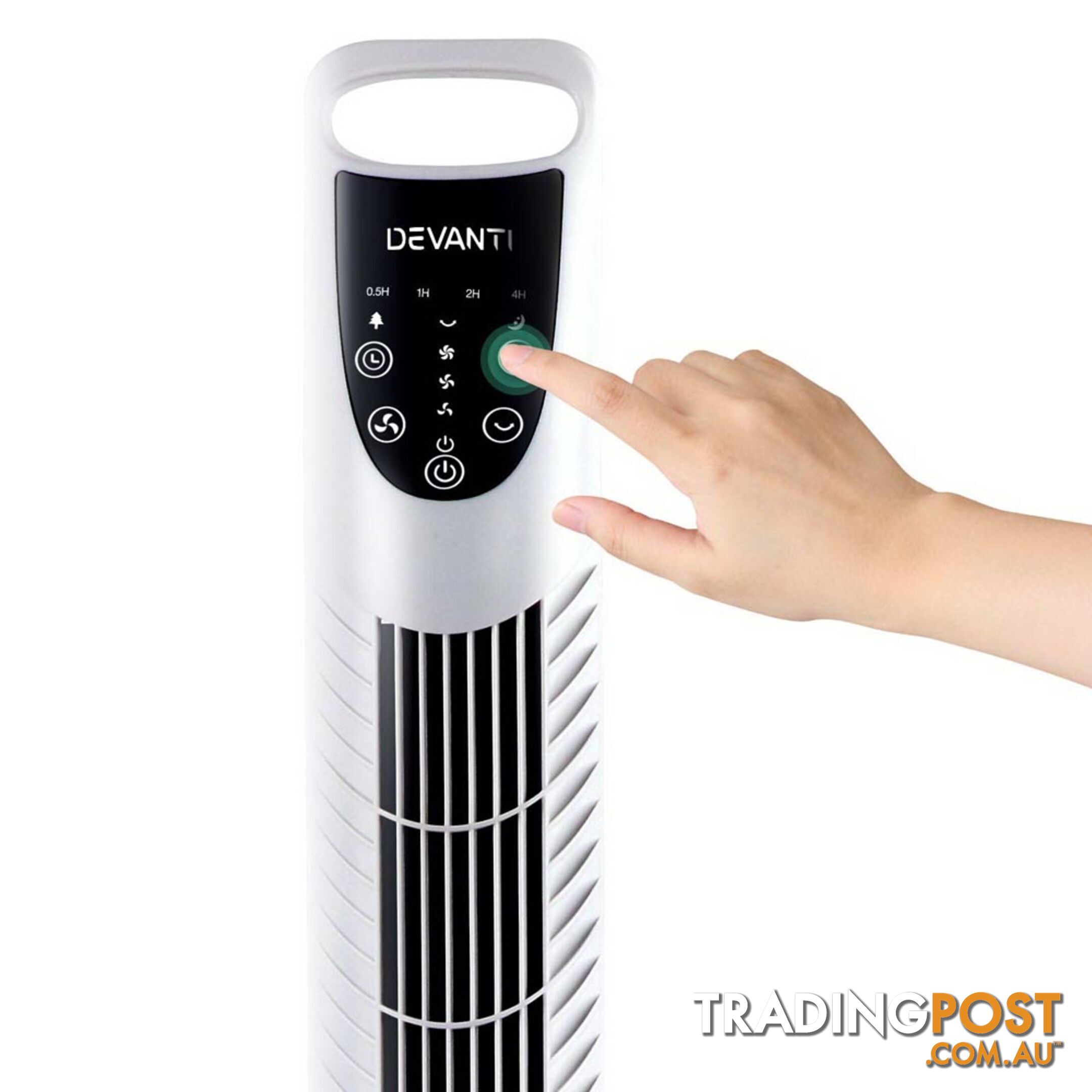 3 Speed Tower Fan  with Remote Control - White