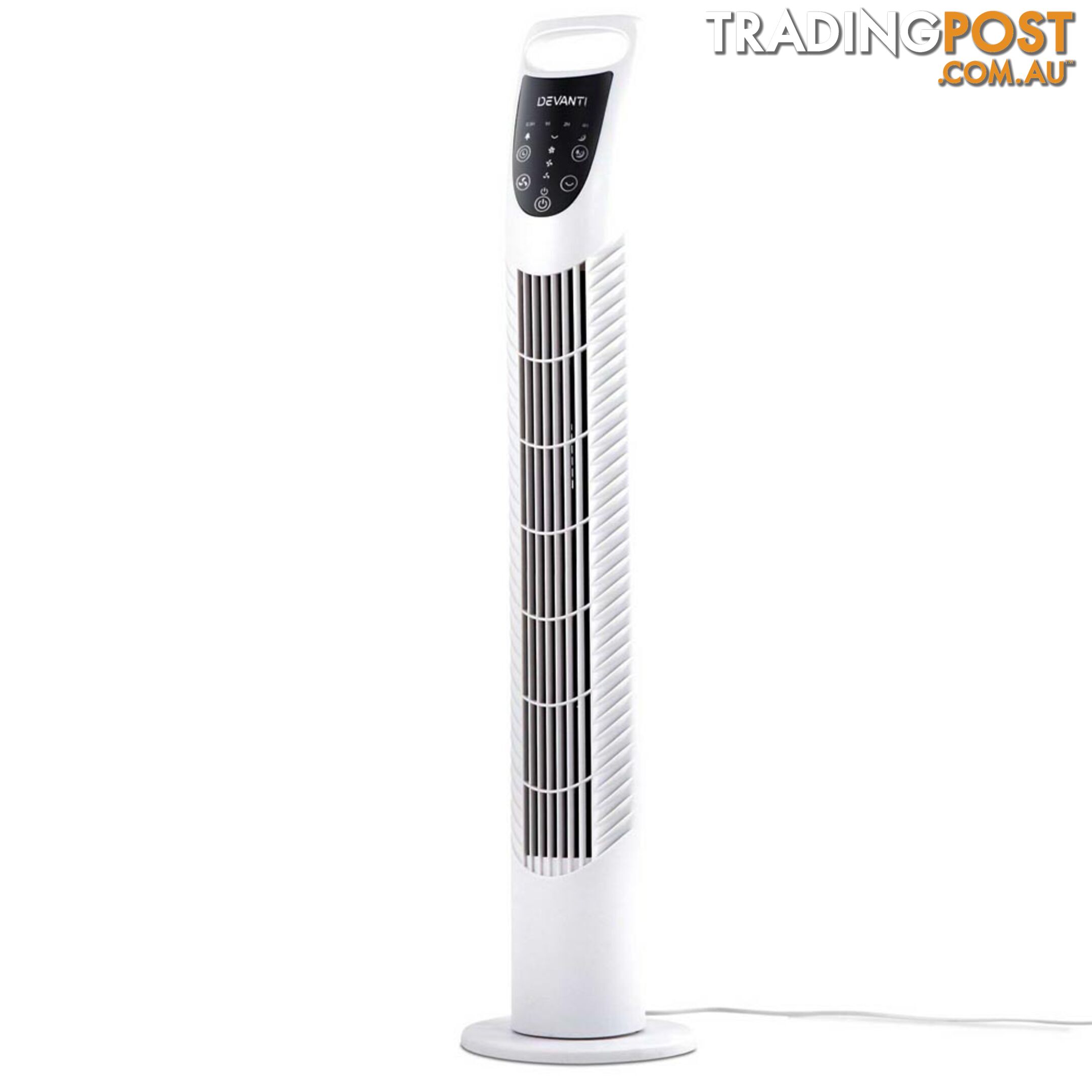 3 Speed Tower Fan  with Remote Control - White