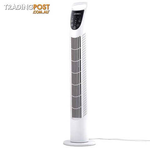 3 Speed Tower Fan  with Remote Control - White