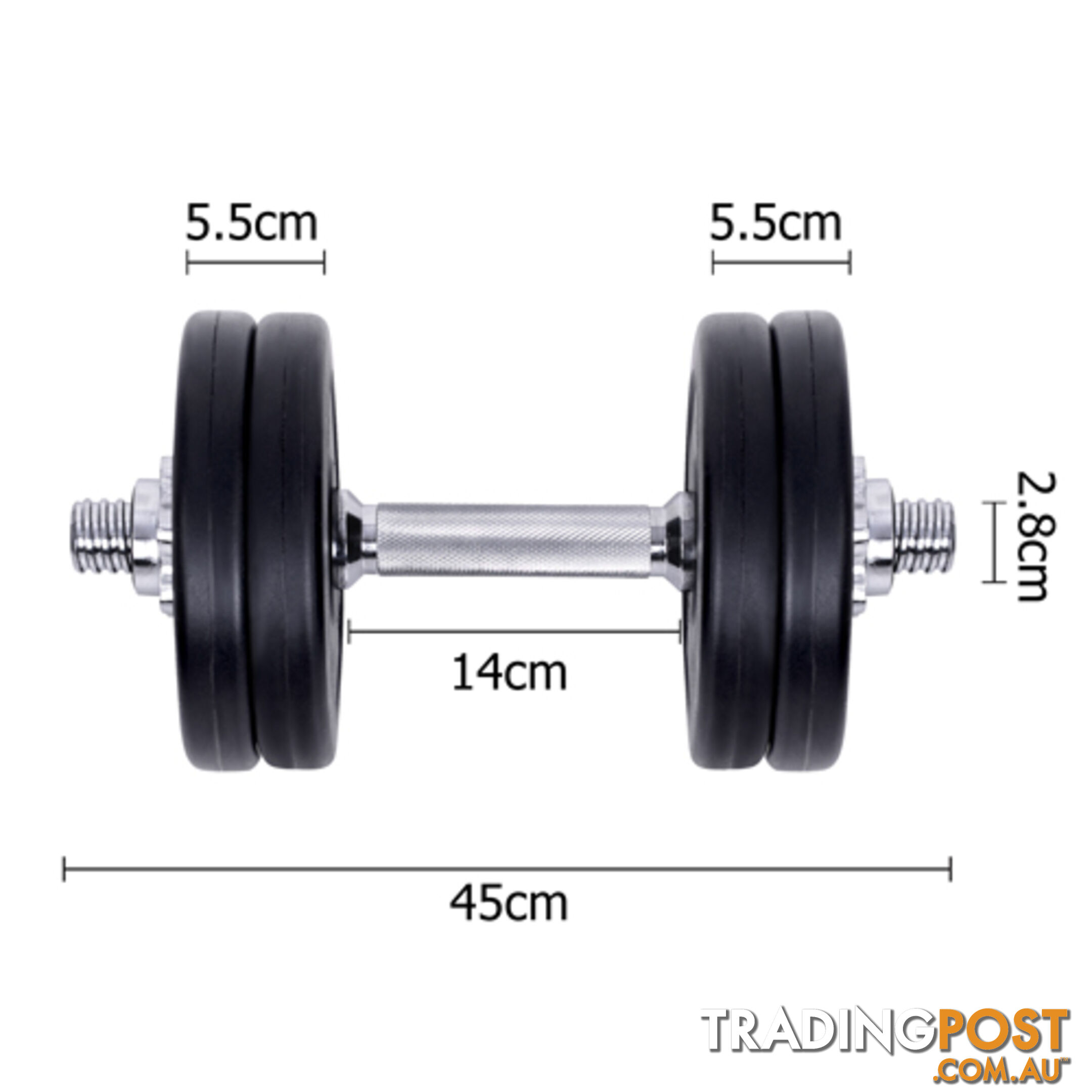 15kg Fitness Gym Exercise Dumbbell Set