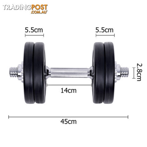 15kg Fitness Gym Exercise Dumbbell Set