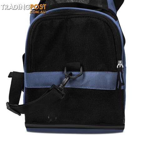 Portable Pet Carrier with Safety Leash - Blue