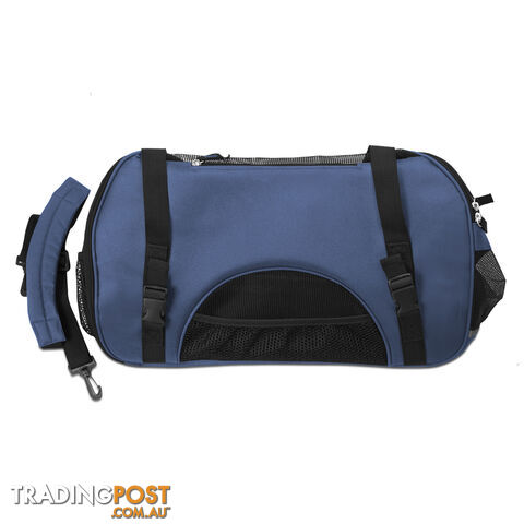 Portable Pet Carrier with Safety Leash - Blue