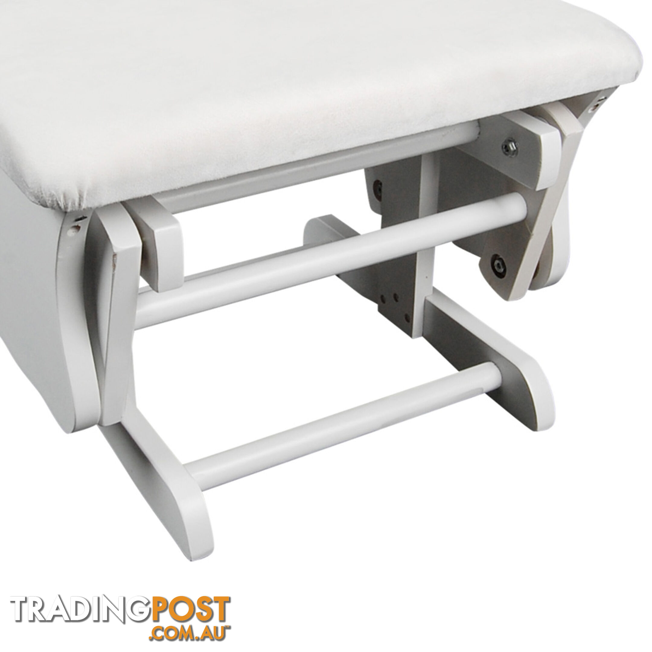 Baby Breast Feeding Sliding Glider Chair w/ Ottoman White