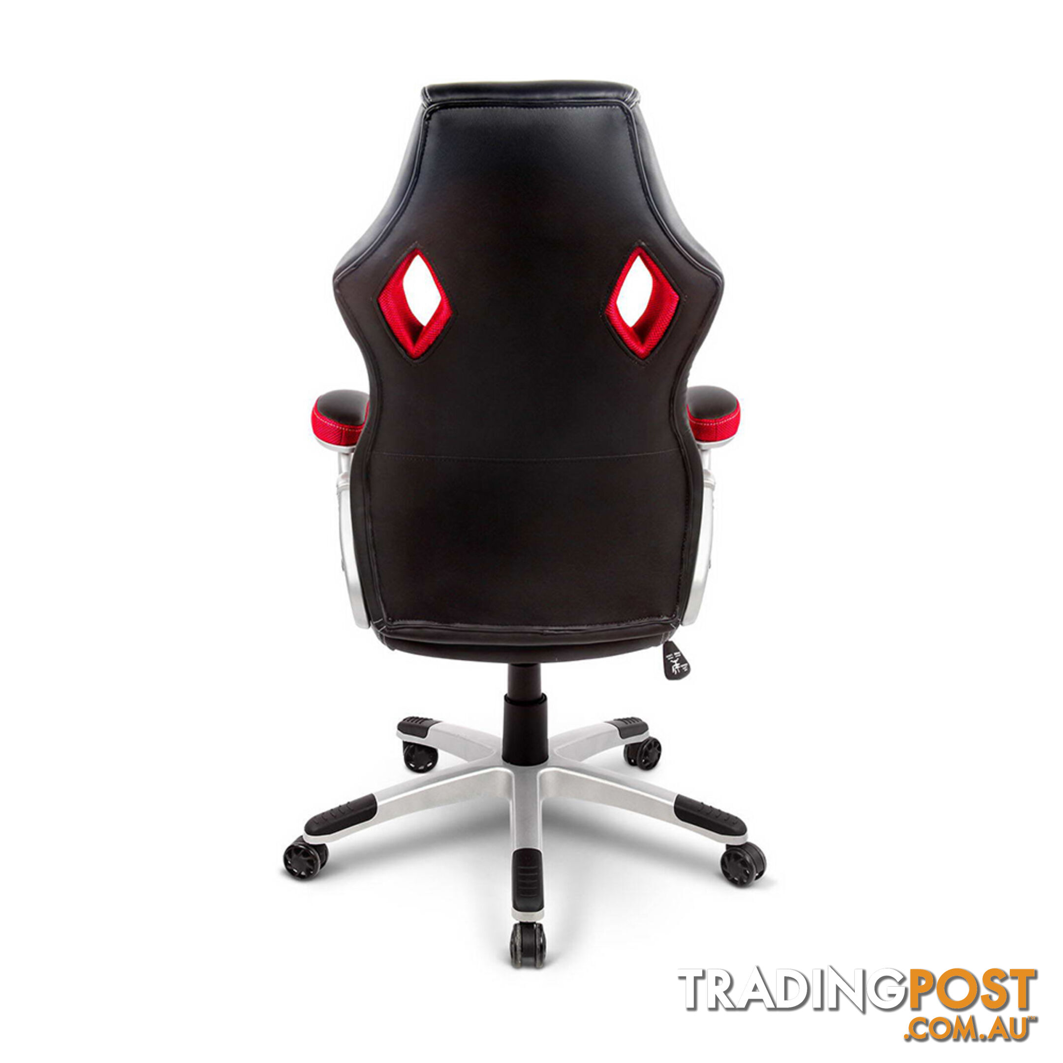 PU Leather & Mesh Racing Style Office Chair - Red