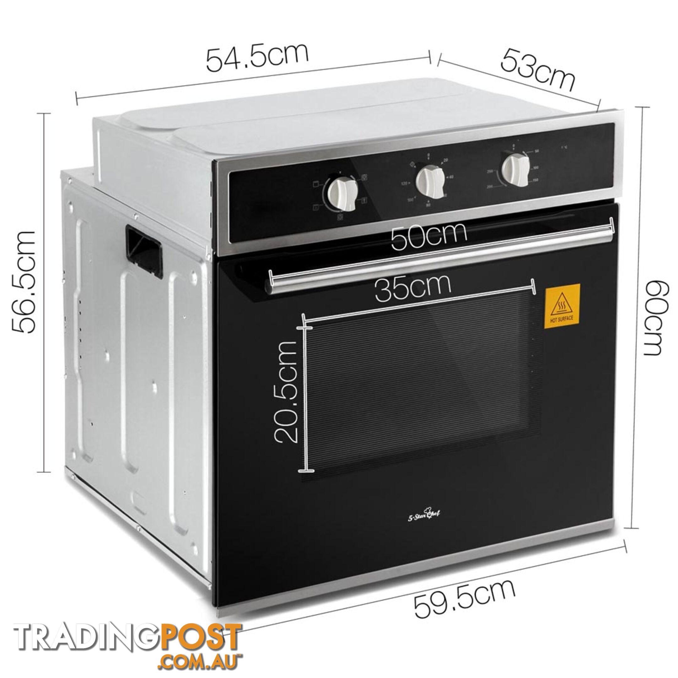 Built-in Electric Fan Forced Oven - 5 Functions