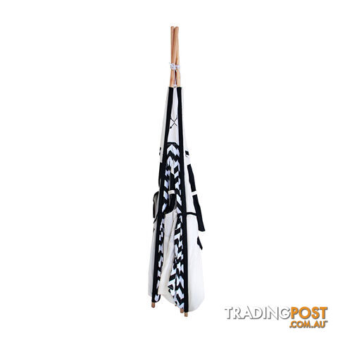 4 Poles Teepee Tent w/ Storage Bag Black - photo 4 of 8
