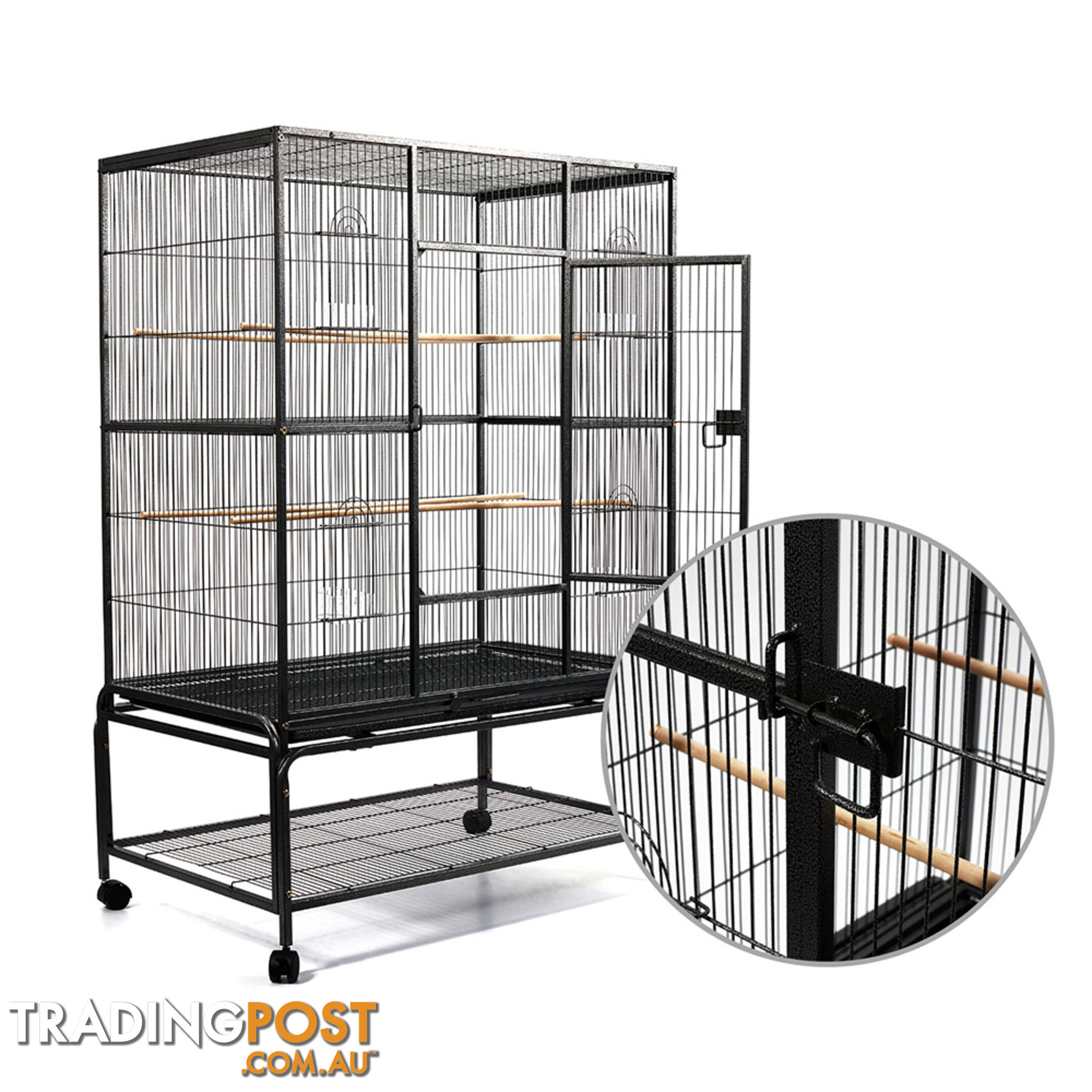 Pet Bird Cage Black Large - 140CM