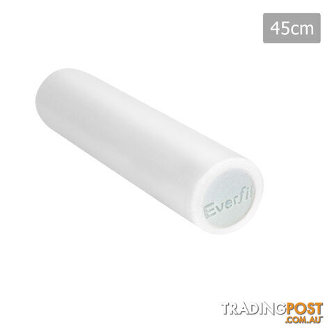 Yoga Gym Pilates EPE Stick Foam Roller White 45 x 15cm