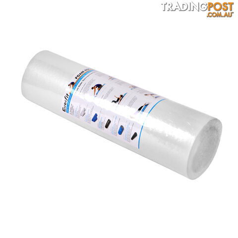 Yoga Gym Pilates EPE Stick Foam Roller White 45 x 15cm