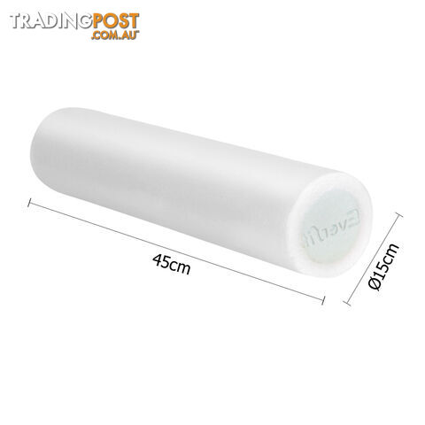 Yoga Gym Pilates EPE Stick Foam Roller White 45 x 15cm